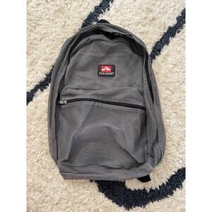TRAILMAKER EQUIPMENT Grey Net Mesh Backpack Adjustable strap front pocket